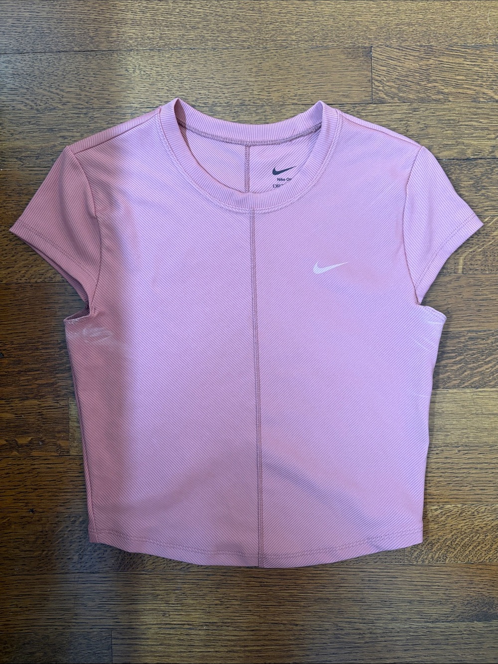 Nike Pink Short-Sleeve Cropped Athletic Tee